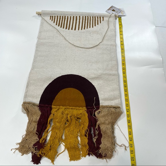 CONCEPTS IN TIME Waterfall Fringe Woven Tapestry In Multiple Colors - Picture 4 of 5